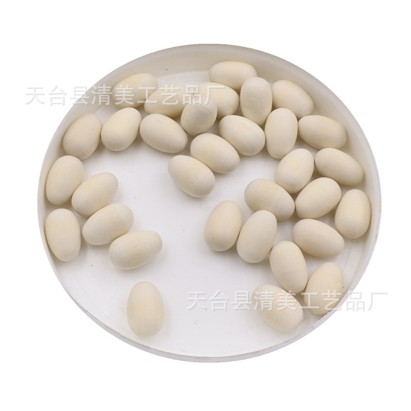 Huevos de Pascua de madera decorativos de madera accesorios de huevo tridimensional