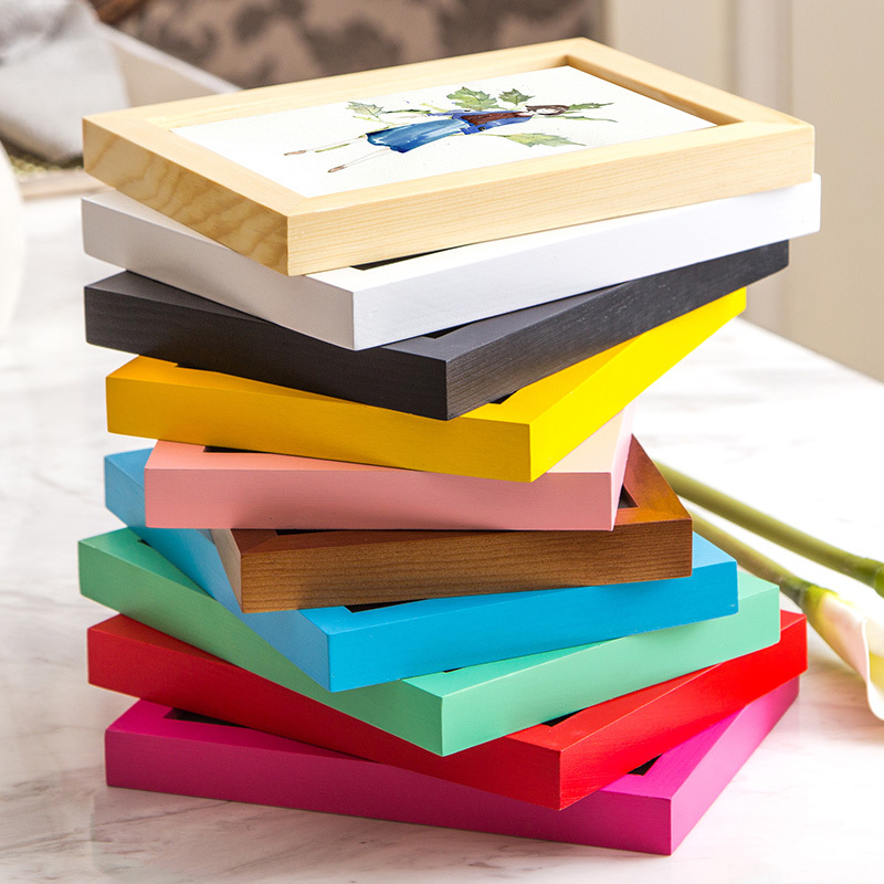 Factory wholesale solid wood Photo Frame 7-inch wooden photo frame supply 5-inch 6-inch 8-inch 10-inch 12-inch 16-inch A4 wooden photo frame