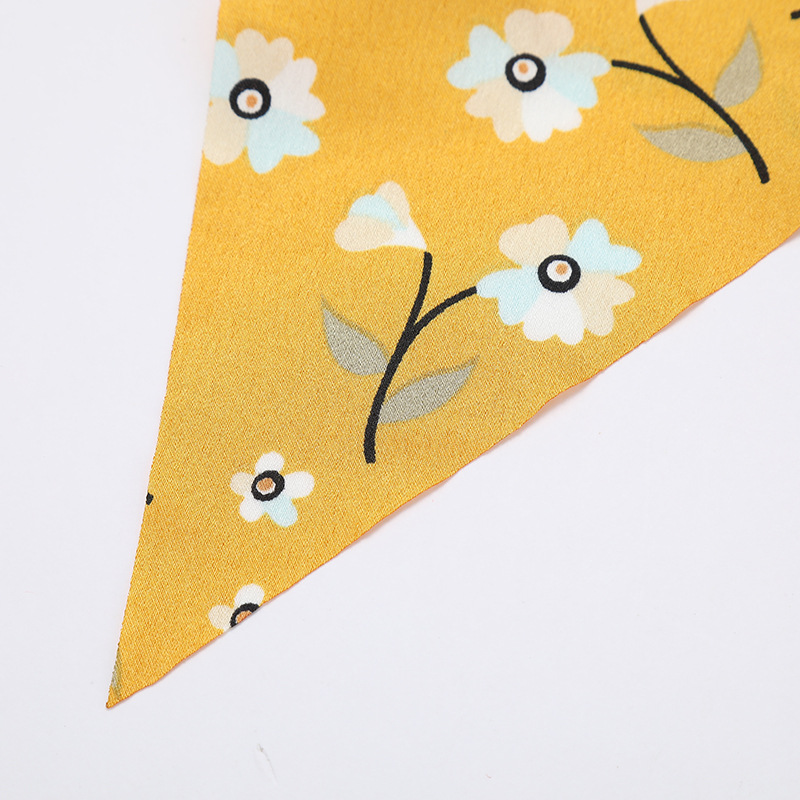 Pequeño anillo de intestino grande fresco triángulo largo anillo de cabello de cabello de bosque dulce disco de cabello de tela de cola de caballo anillo adornamiento para el cabello