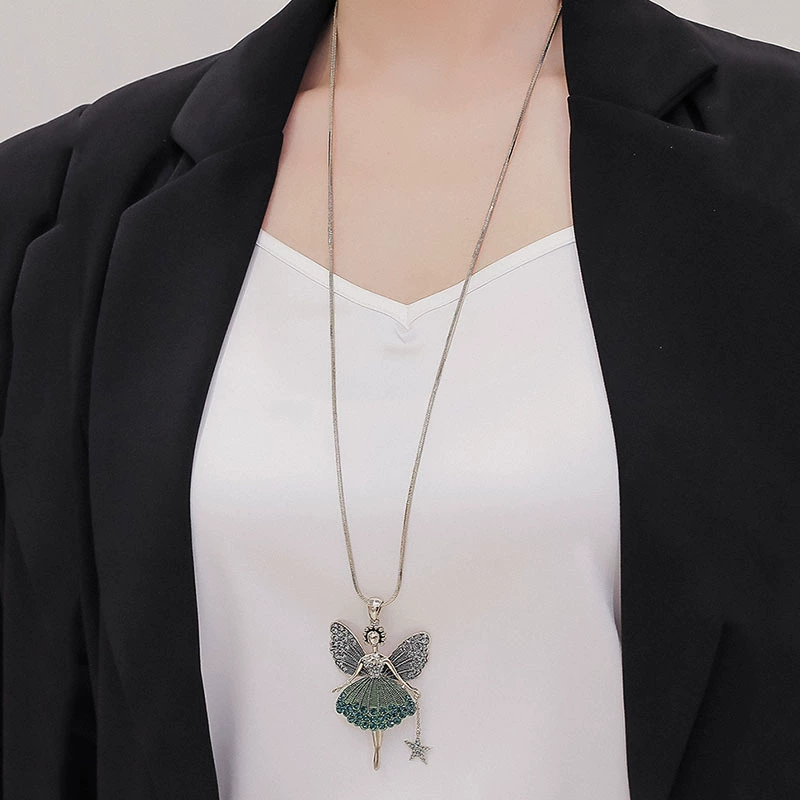 Fashionable cartoon universal pendant for princess, necklace, sweater, accessory, European style