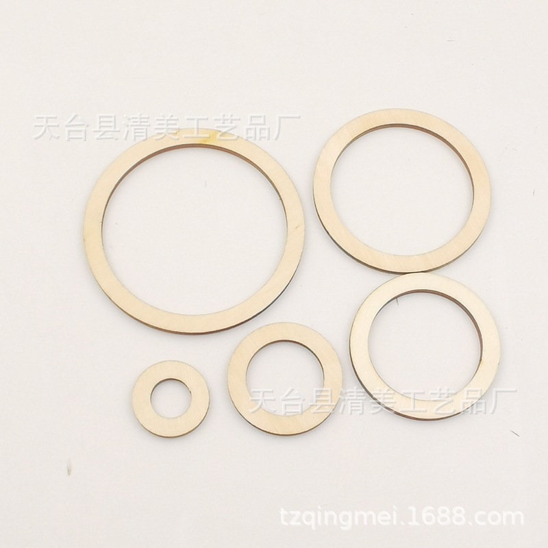 Bricolaje decorativo de madera anillo de madera colgante de madera decorativo anillo de madera artesanías de madera anillo