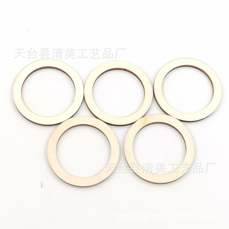 Bricolaje decorativo de madera anillo de madera colgante de madera decorativo anillo de madera artesanías de madera anillo