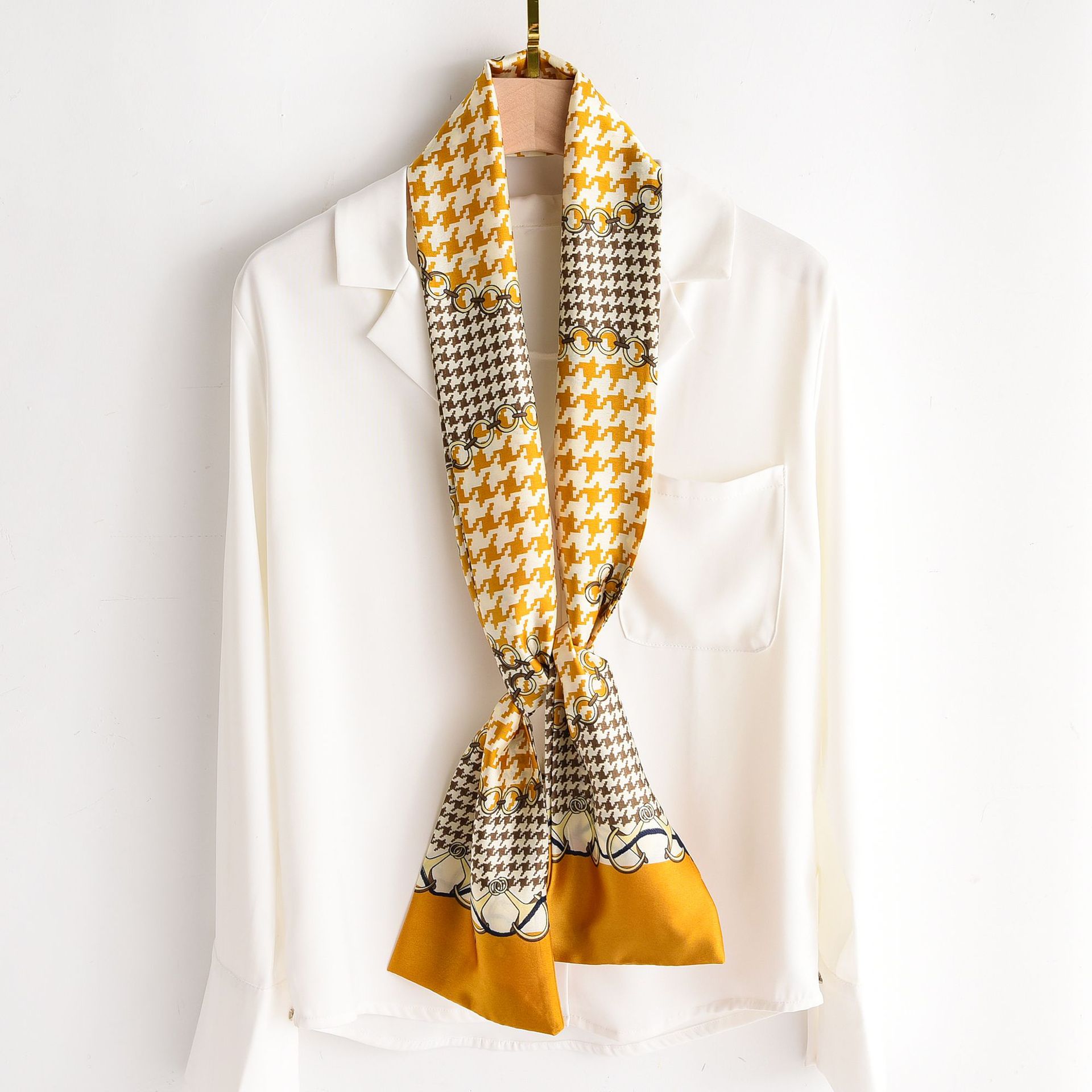 ZJ-29-houndstooth 체인 옐로우
