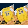 Fake two pieces (white sleeve) Lakers yellow No. 24