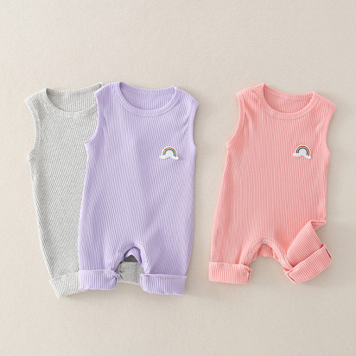 Strictly selected baby summer crawler suit, baby summer one-piece suit, pure cotton tunic top, outdoor clothes, one piece per order