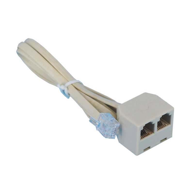 L102-3 6P4C RJ11 удлинительная коробка для телефона с двумя отверстиями распределительная коробка для удлинения телефонной линии с двумя отверстиями может быть фиксированной длины