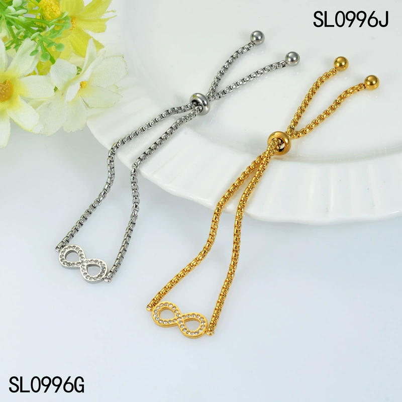 Bracelet stainless steel, design adjustable chain, simple and elegant design