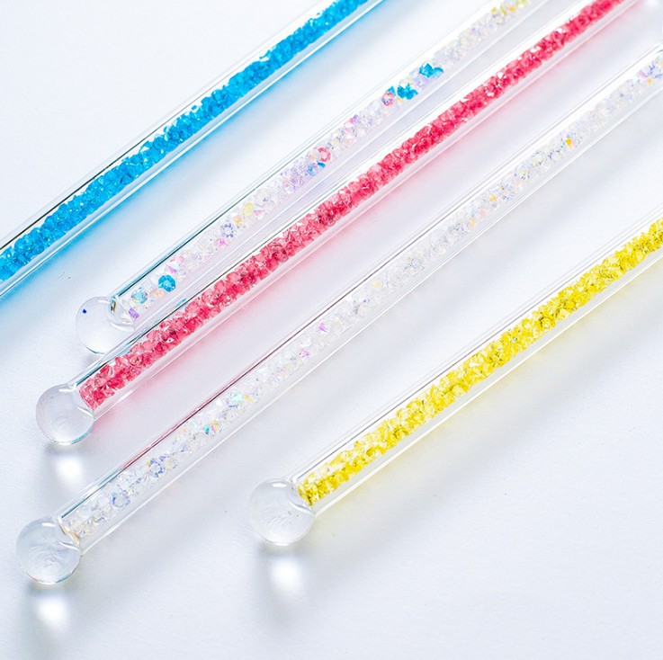 Flor de vidrio varilla de agitación resistente al calor varilla de vidrio café leche en polvo cóctel regalo para la novia Día de San Valentín ventas directas de la fábrica