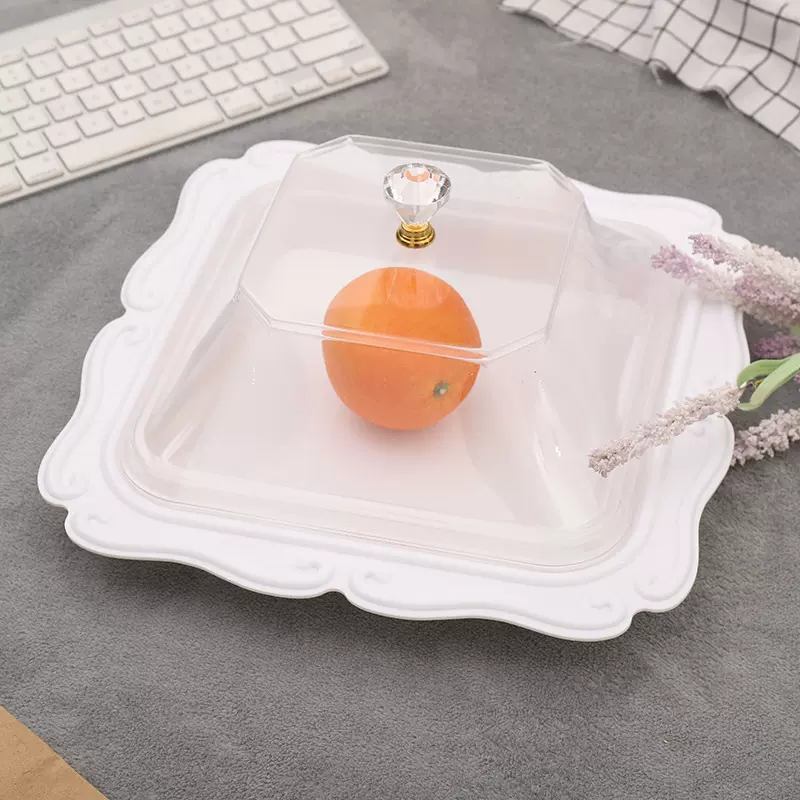 酒店早餐冷餐会自助餐厅餐具器皿展示水果凉咸菜玻璃盘架子多三层