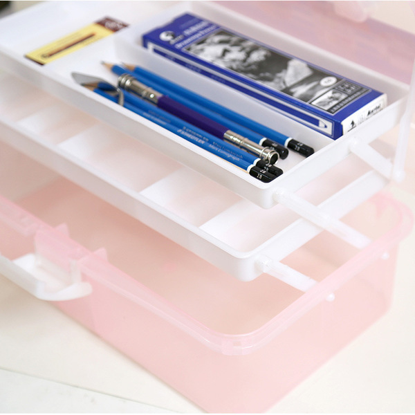 Art transparent foldable plastic storage box