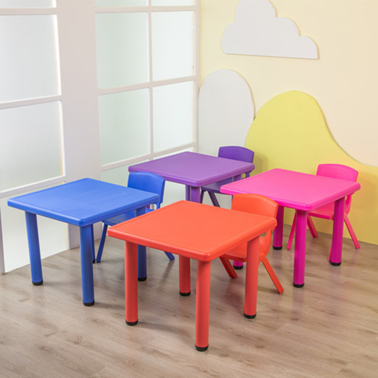 Wholesale Kindergarten Square Table Long Square Table Liftable Table and Chair Children's Thickened Square Table Baby Game Table Dining Table