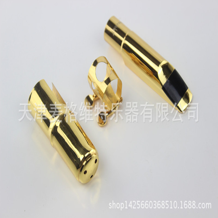 [Cabeza de flauta de metal] saxofón alto cabeza de flauta de metal chapado en oro accesorios de instrumentos musicales de metal instrumento musical cabeza de flauta