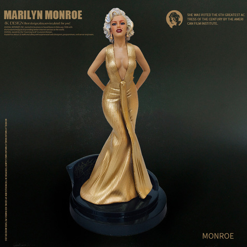 Marilyn Monroe 1/4 Scale Monroe Statue with Base, Female Handmade Model Cake Decor