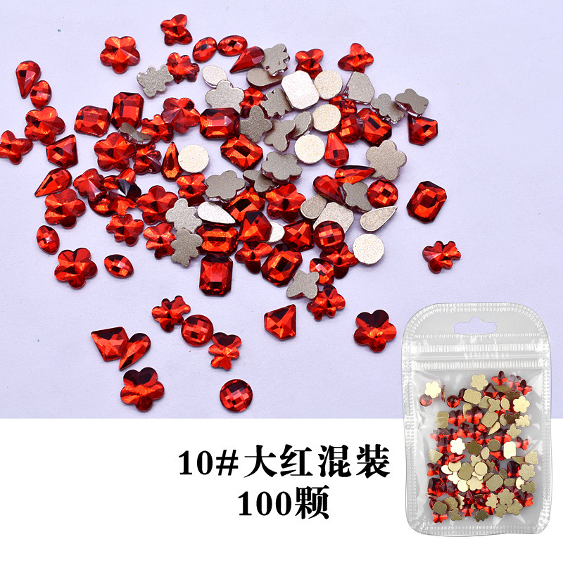 Flash 100 Unids desgaste de la resina de uñas joyería de uñas de diamantes de forma especial plana color mágico blanco AB uñas de color Rhinestone