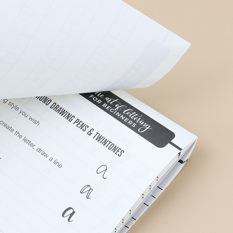 BrushLettering Diario Frase en inglés fuente de arte digital carta flor cuerpo cuaderno de ejercicios cuaderno transfronterizo