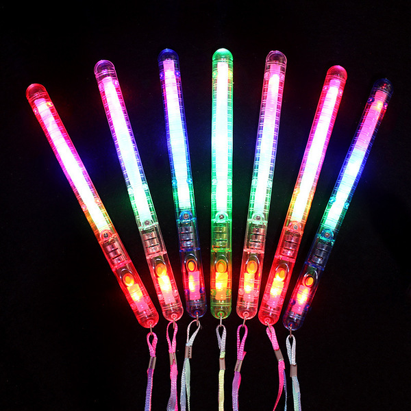 Big colorful flashing light stick with rope