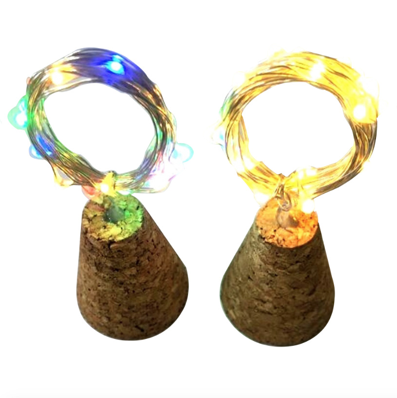 Corcho tapón de la botella de vino tinto LED alambre de cobre Cadena de luz dormitorio creativo chica corazón habitación diseño ins regalo luz decorativa