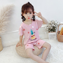 2024夏季儿童睡衣韩版女童短袖家居服两件套中大童睡衣套装潮批发