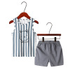 Summer cool cartoon T-shirt for leisure, shorts, set suitable for men and women, children's clothing