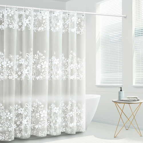 Manufacturer waterproof shower curtain shower curtain bathroom curtain white Huaman PEVA shower curtain bathroom partition curtain wholesale