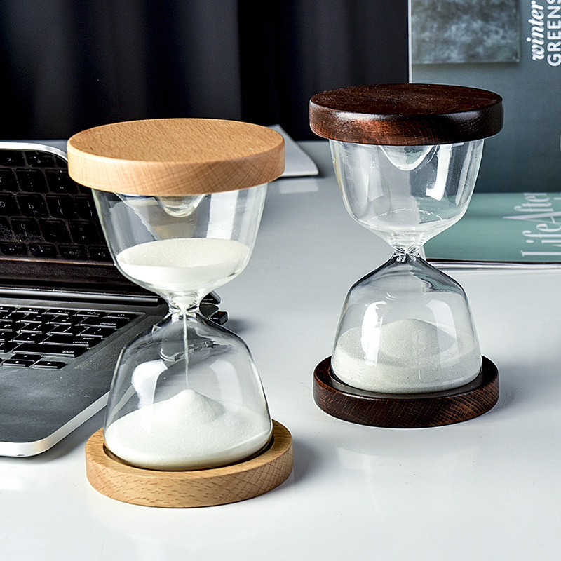 Directo de fábrica al por mayor reloj de arena temporizador de doble cara base 15 minutos moda creativa reloj de arena decoración regalo de cumpleaños