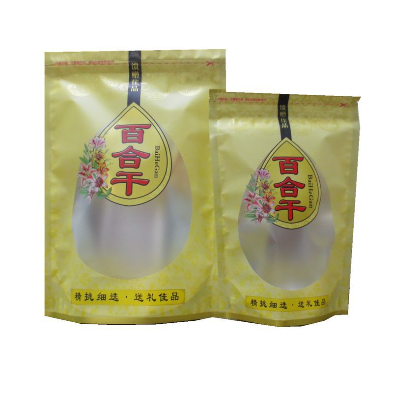 百合干自封包装袋子250g/500g加厚装干果坚果休闲塑料礼品袋