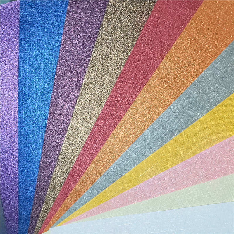 【中秋礼盒面纸】120克金黄莱妮纹压纹珠光纸 ZC-23