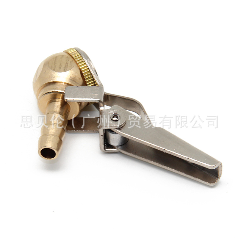 Cabeza de bola de cobre boquilla inflable bomba de inflado boquilla pistola boquilla de cabeza de cobre de inflado boquilla cabeza redonda inflado boquilla