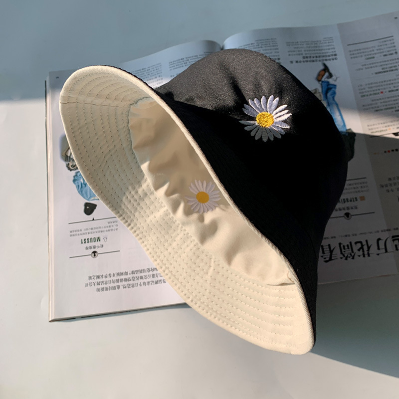 GD small daisy double-sided fisherman hat women's spring and summer Korean style new sunshade basin hat men's sun hat thin autumn and winter GD small daisy double-sided fisherman hat women's spring and summer Korean style new sunshade basin hat men's sun hat thin autumn and winter