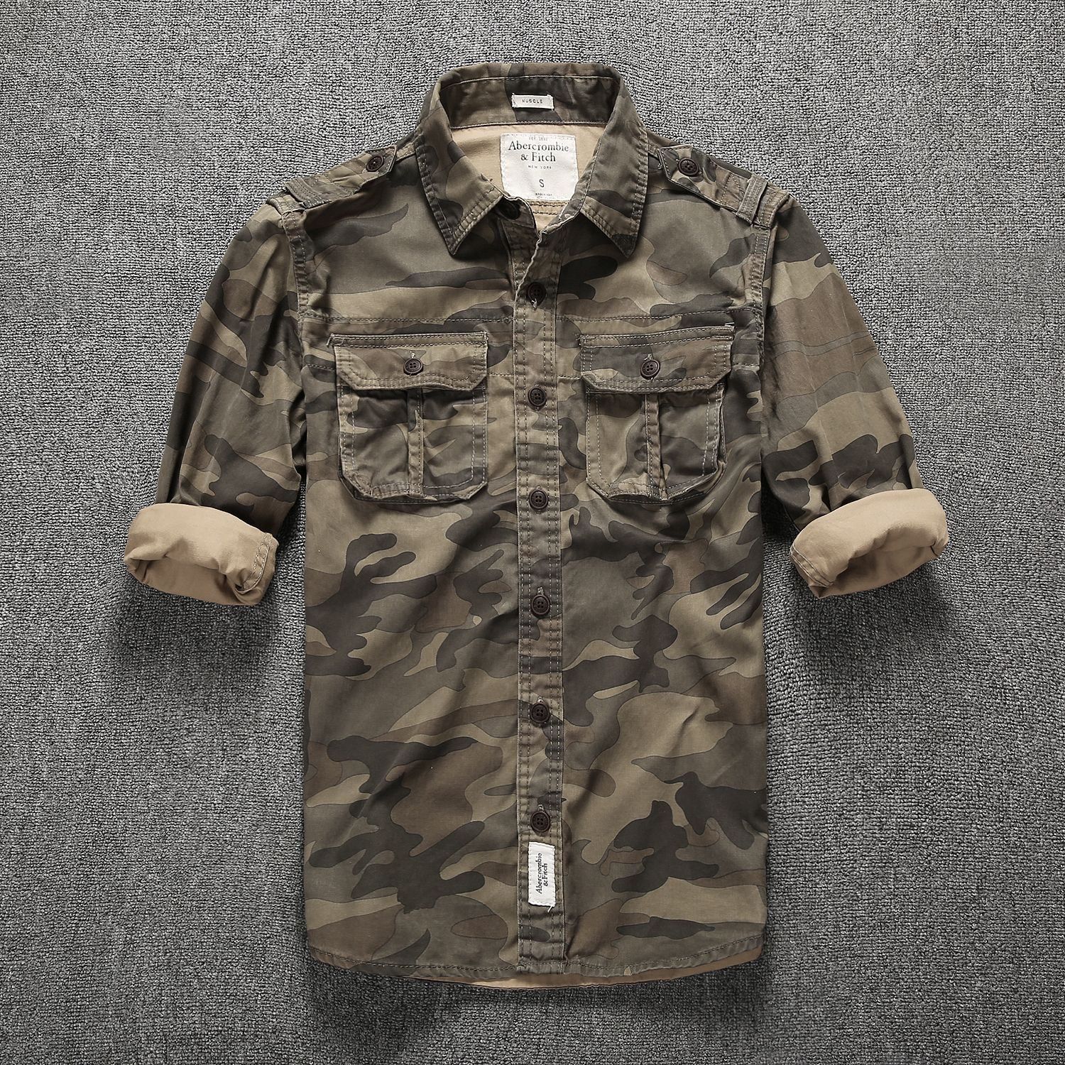 Nueva moda chaqueta de los hombres de algodón personalidad casual cómodo chaqueta de los hombres jóvenes chaqueta de camuflaje de una sola pieza de entrega