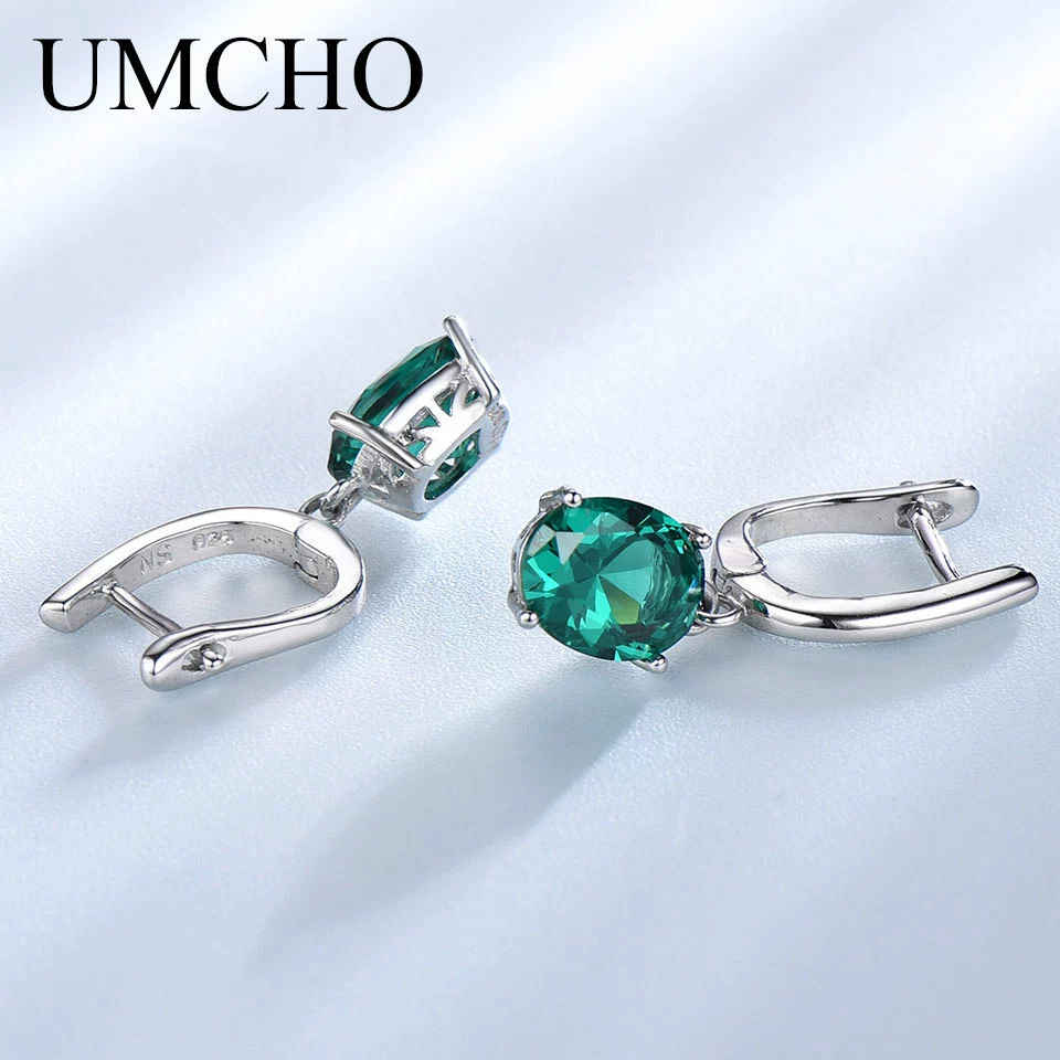 Модные серьги, Zirconium изумруд, европейский стиль, образец серебро 925, с камнем, оптовая продажа