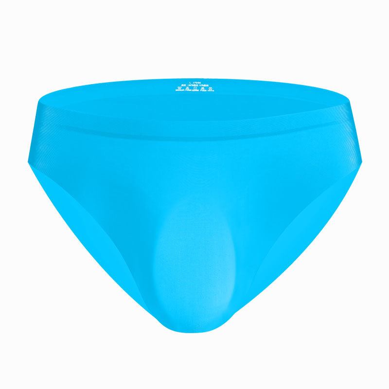 Fábrica al por mayor ropa interior de seda de hielo calzoncillos de hombre 3D mueren ropa interior de hombre de moda delgada transpirable de una pieza sin costuras