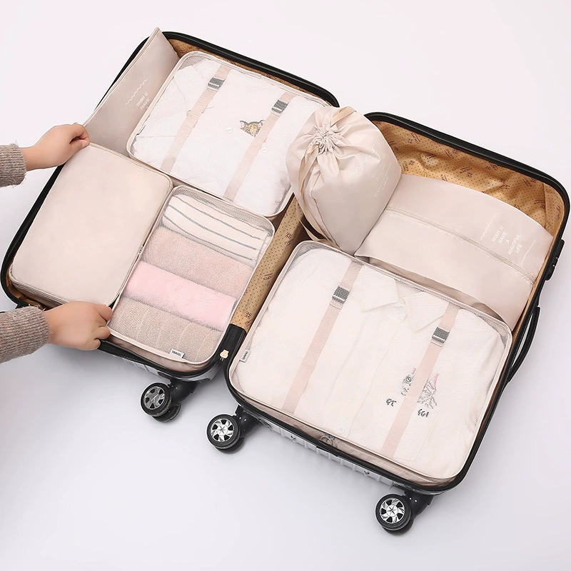 Travel Organizer Bag Set, 7-Piece Portable Storage System, Handheld Packing Cubes (35×25×3 cm)