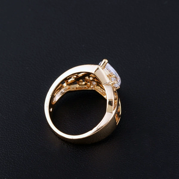 Zirconium, platinum ring with stone, Aliexpress, 18 carat