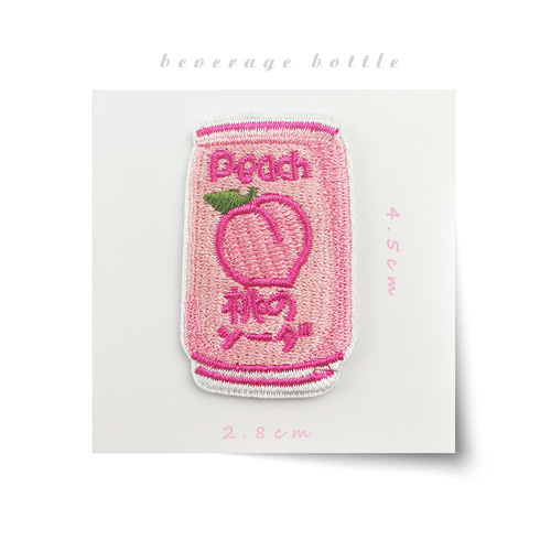 Cute Japanese-style Instagram influencer snack-themed cartoon beverage bottle milk candy milk soda embroidery bangs sticker kids' fun