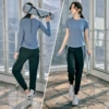 Blue long-sleeve, trousers, with short sleeve
