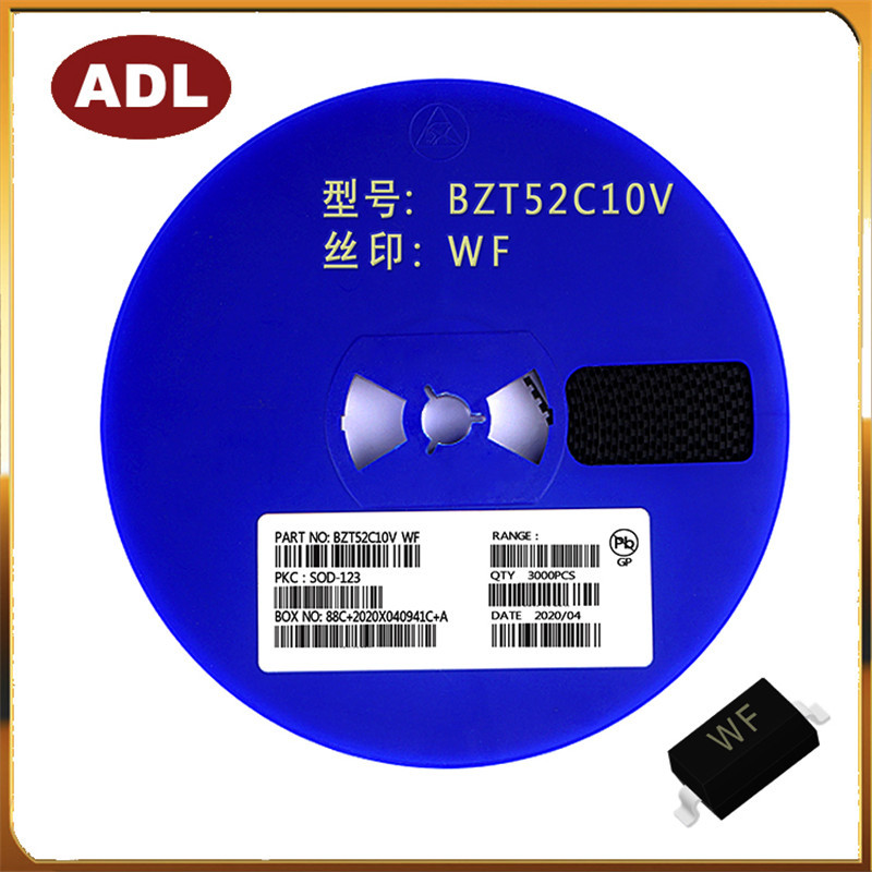 奥德利 BZT52C10V SOD-123丝印WF 10V 0.5W 1206封装 稳压管 厂家