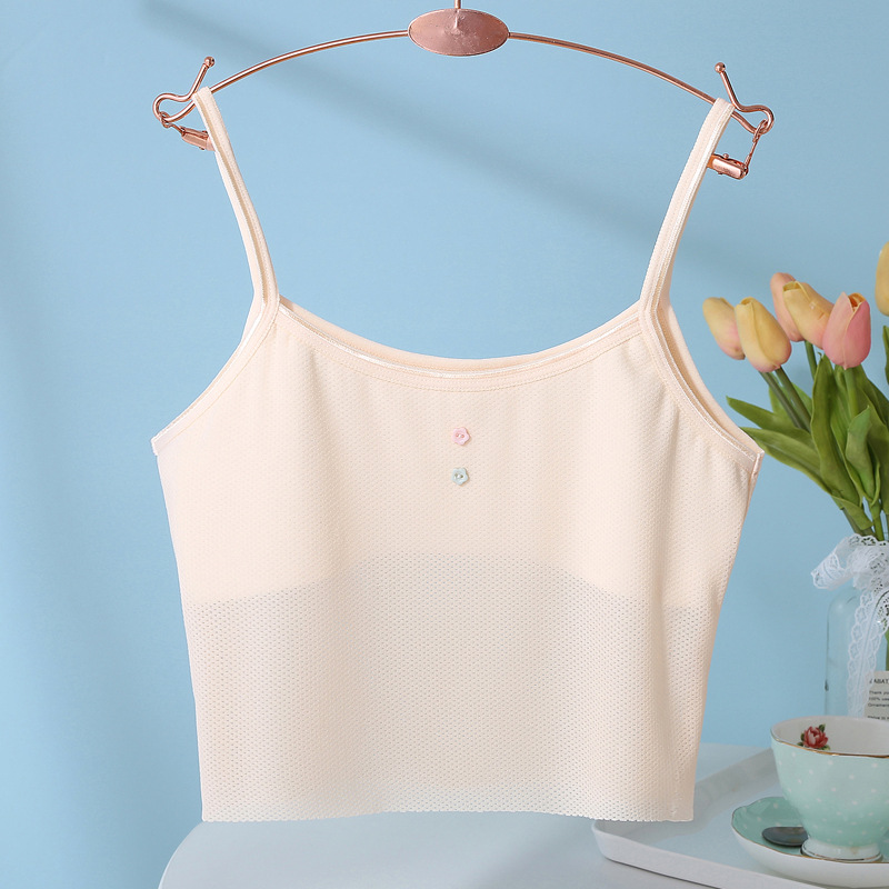 Chaleco de las niñas de las mujeres Top corto de las mujeres expuestas del ombligo ropa interior sin costuras que basa la camisa del verano nuevo sujetador del todo fósforo al por mayor