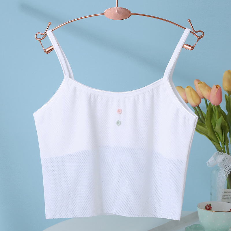 Chaleco de las niñas de las mujeres Top corto de las mujeres expuestas del ombligo ropa interior sin costuras que basa la camisa del verano nuevo sujetador del todo fósforo al por mayor