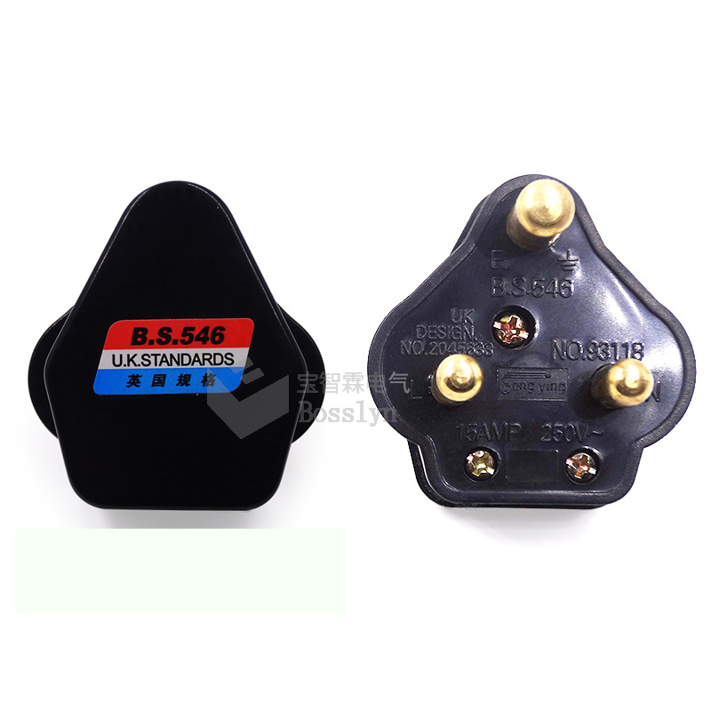 广州厂家供应大南非装配电源插头 大三圆插头工程灯具接线插头