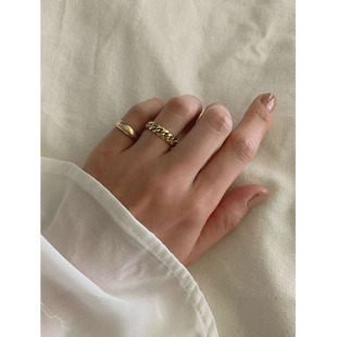 Japanese Style Titanium Steel Chain Ring Women's ins Fashionable Korean Style Soft Ring Internet Celebrity Distinctive Finger Ring