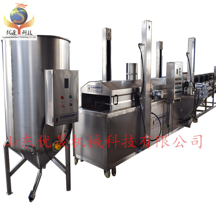 辽宁炸鱼油炸流水线 全自动黄花鱼带鱼油炸机 鱼罐头加工成套设备