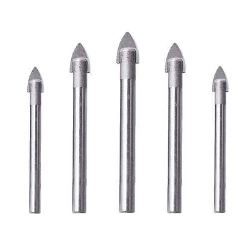 Ceramic triangle drill glass tile wall concrete drill bit round handle one-word reaming drill bit 7PC3-12mm