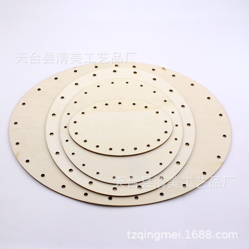 7 estilos de madera de madera redonda y ovalada porosa, cestas tejidas a mano, chasis, marco fijo de punto de cruz