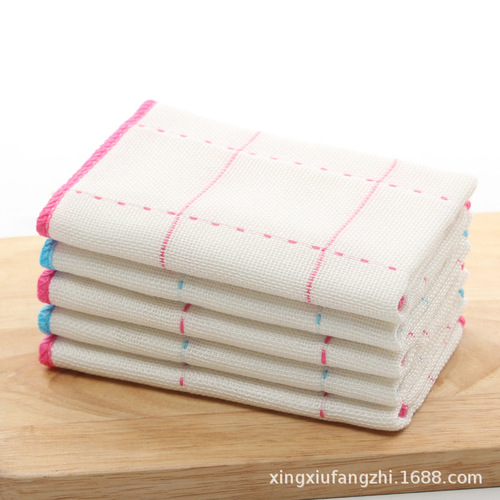 C kapok gauze dishwashing cloth new style non-stick, non-removing, thickened absorbent rag, housekeeping cleaning cloth packaged