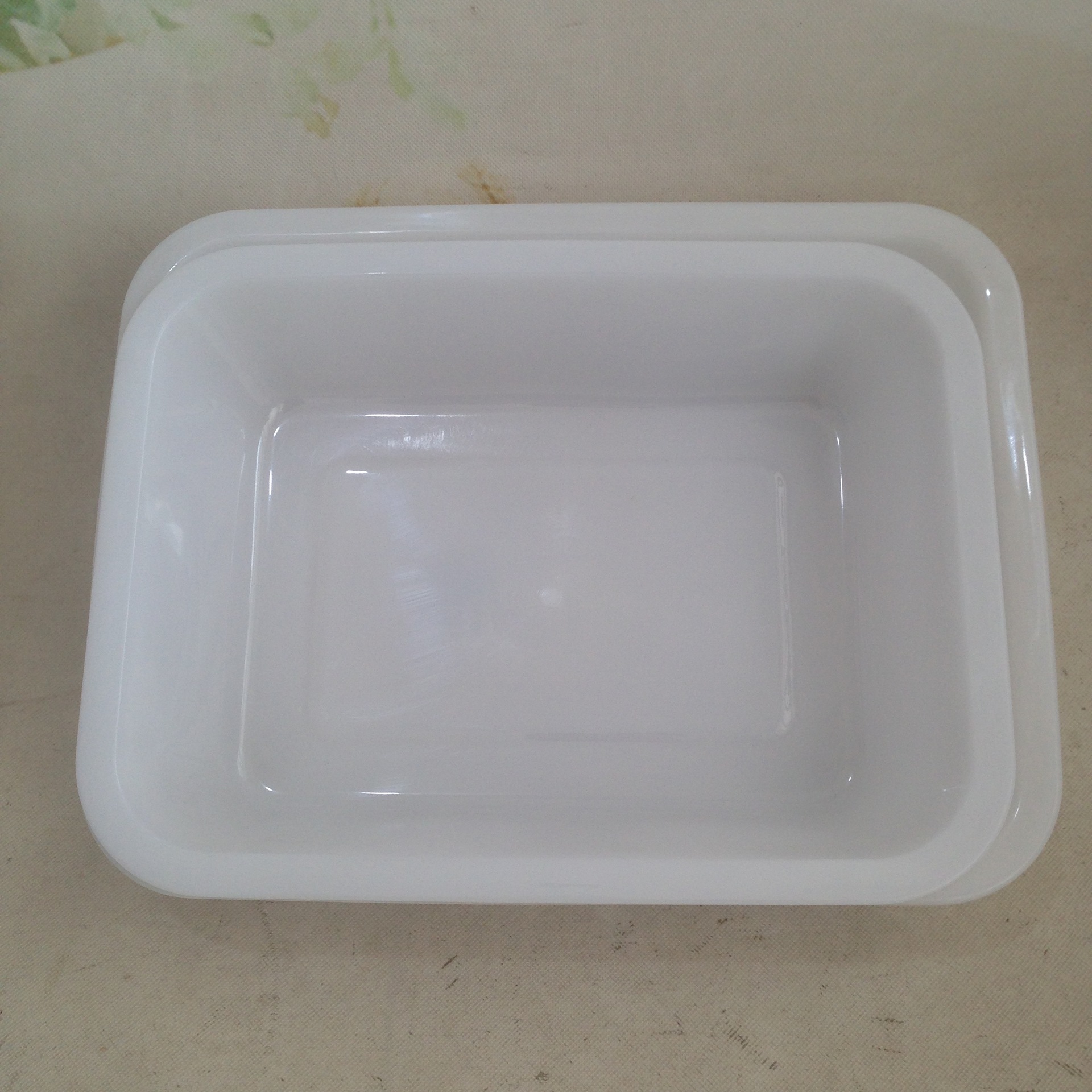 加厚白色冰盘海产冷冻盒食品收纳盒酒店烧烤用方盆塑料冰盆配货盘