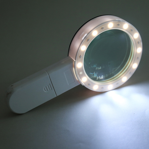 handheld magnifying glass with light