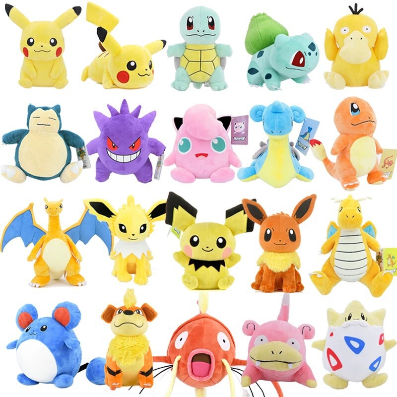 Genuine Pokemon Plush Doll Pikachu Doll Series Wonderful Frog Seeds Keda Duck Rag Doll Large Size