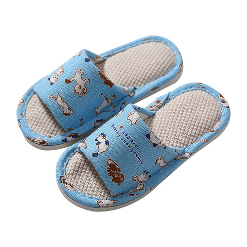Children's Summer Slippers Cotton Linen Craft Indoor Boys Girls Kids Baby Home Use Linen Slippers Home Decor Cartoon