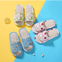 Children's Summer Slippers Cotton Linen Craft Indoor Boys Girls Kids Baby Home Use Linen Slippers Home Decor Cartoon